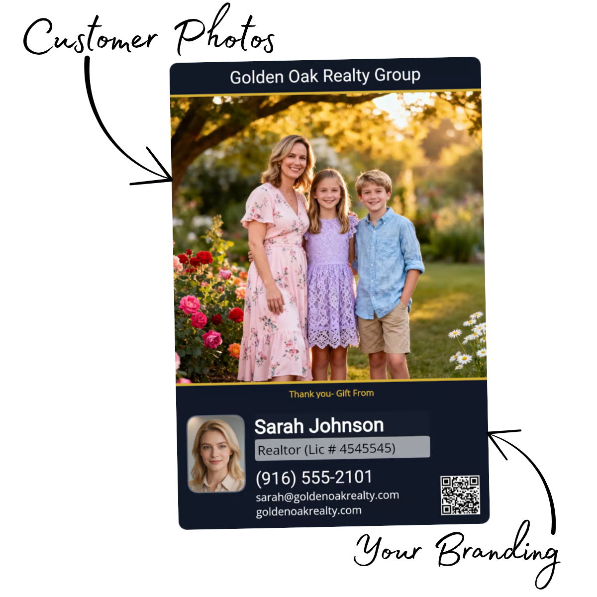 Sample personalized realtor magnet